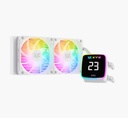 Enfriamiento liquido XYZ Aquapulse 240mm BLANCO - XYZ-SA-842, 240mm,  LGA 115X/1366/2011/1700/1200/1851, AM4 Y AM5, PWM 4 pines + ARGB 3 pines (5V)