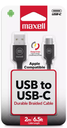 Cable Maxell, CABLE USB A USBC 2METROS GRIS A013813