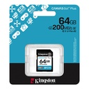 MicroSD Kingston 64GB microSDXC Canvas Go Plus Gen4 200MB/s A2 U3 V3, SDCG4/64GB