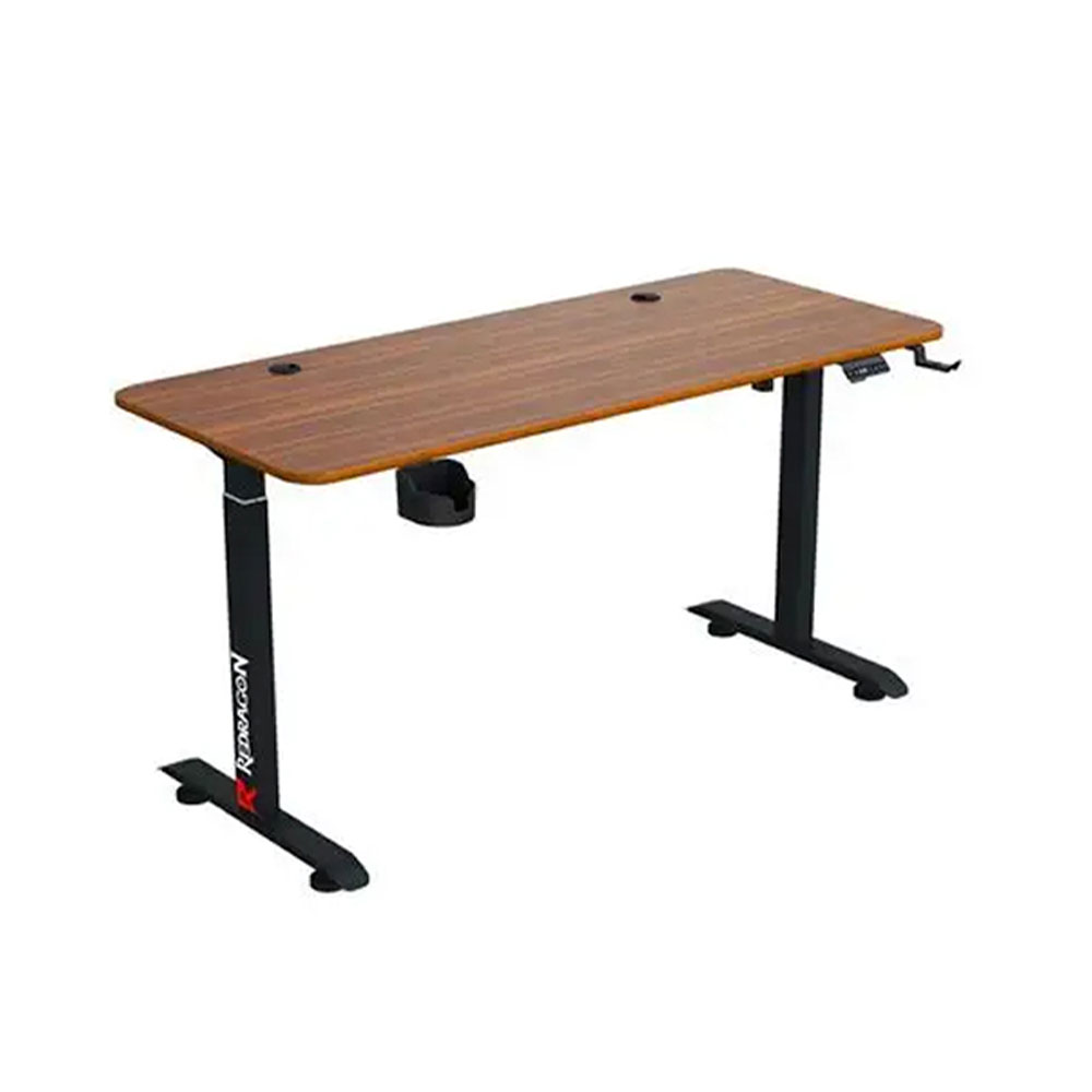 Escritorio Gamer Redragon Elevable, Ajustable 72 a 117cm altura- GD-3500NT-M  – 140×60cm, Café & Negro
