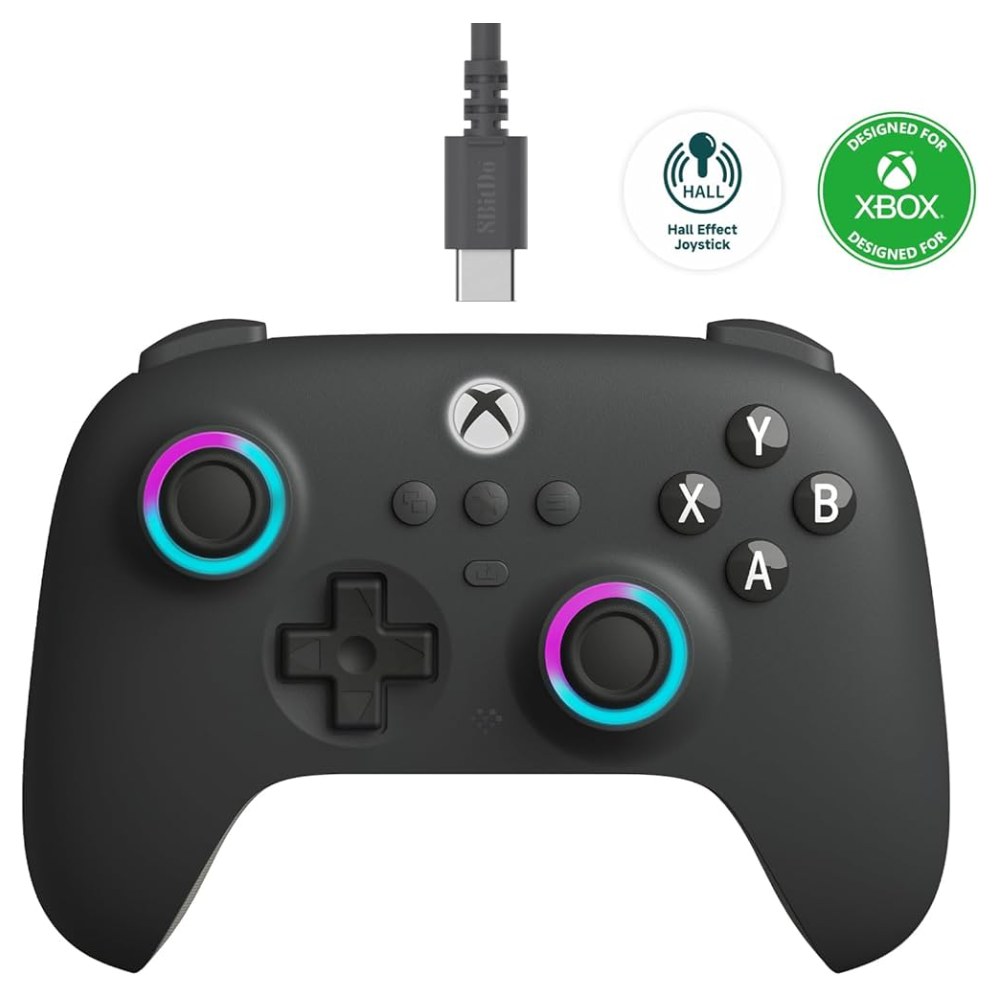 Control 8BitDo Ultimate C Wired - Xbox - RGB - Negro - 82CF