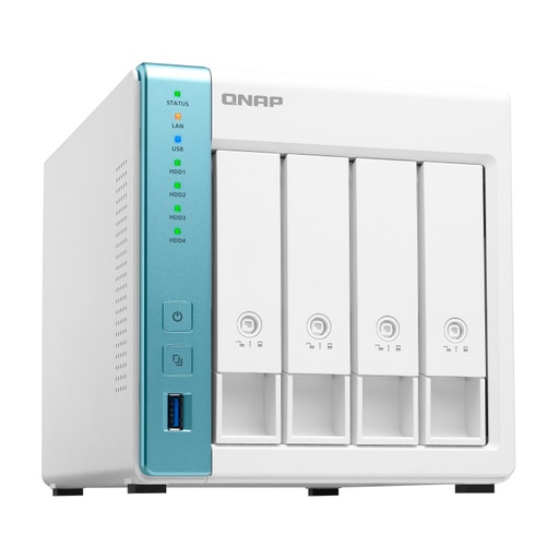 [12613] NAS Nube Personal &amp; Pyme QNAP TS-431K, QuadCore , 4 Bahias 3.5&quot;, SATA 6Gb/s, Gigabit Ethernet, 1GB RAM, (HDD no incluído) TS-431K-US