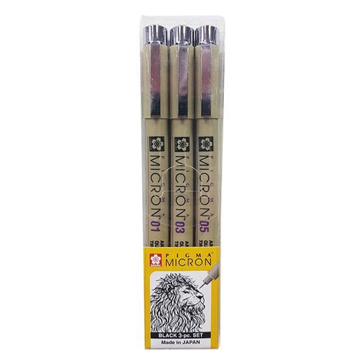 [ART24507] Set con 3 Estilografos Pigma Micron Negros