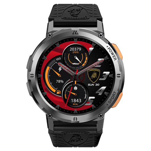 [14065] SmartWatch Lamborghini Aventador Cerchio Nero Reloj Inteligente LB-SWNERO open box