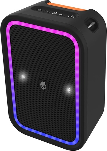 [15833] Bocinas Skullcandy STOMP Party Negro, Bluetooth 5.3 IPX7 Resistente al agua 12hrs, Barra LED Show, USB-C y USB-A, Multilink -2SKSK1850B0L2