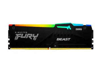 [16144] Memoria Ram FURY BEAST RGB 16GB 5200MT/s DDR5 CL40 DIMM Negra, KF552C40BBA-16