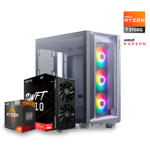 [16269] Pc Saiyajin Fase 2, Ryzen 7 5700G, RX 7600 8GB, DDR4 32GB, M.2 512, 700W 80+