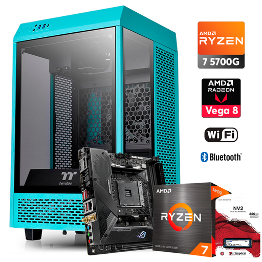 [16320] Pc Mini Zen Ryzen 7 5700G, DDR4 16GB, M.2 250GB, 600W 80+ Gold