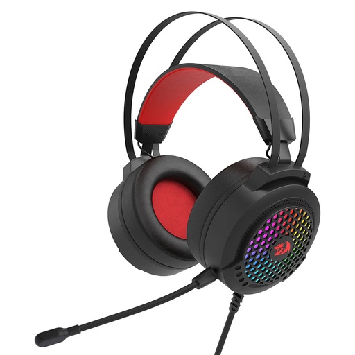 [16439] Headset Gamer Redragon, Carmen RGB, PC, Xbox, PS4/PS5, H261, 50mm driver, USB+3.5mm, Noise-cancelling microphone