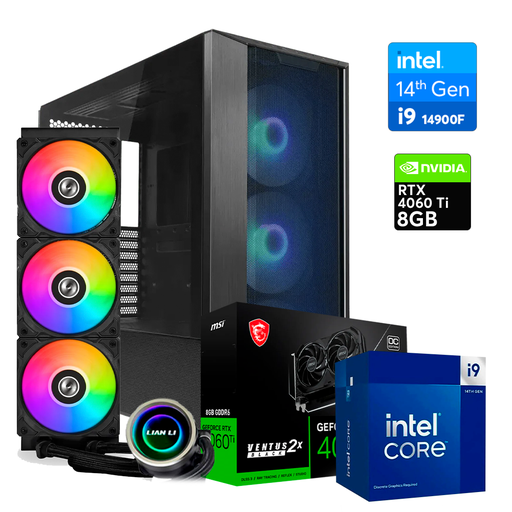 [16586] Pc Lancool F Intel i9 14900F, RTX 4060 Ti 8GB, DDR5 32GB, M.2 2000GB, 850W 80+ Platinum