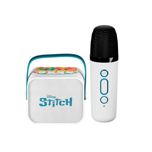 [16701] Mini Karaoke Edicion Stitch, Bluetooth v5.3, Tarjeta MicroSD y Salida Auxiliar, XTS-D622ST