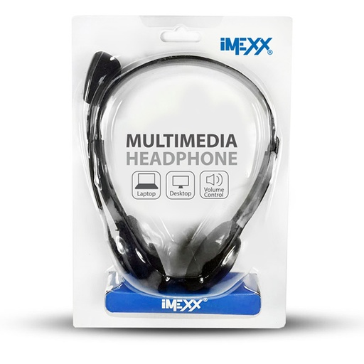 [6938] Headset Imexx Diadema, jack 3.5mm Audio, Mic IME-21911