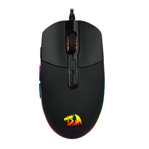 [08474] Mouse Gaming Redragon Invader M719-RGB,BLACK, 125 Hz / 1.000 Hz., Ambidiestro, 10k DPI, 78grms, 8 botones programables