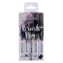 Estuche Con 5 Marcadores Ecoline Brush Pen Tonalidad Grises