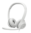 Headset Logitech H390 USB, Blanco, Cancelación de Ruido, 981-001285