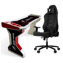 KIT Gaming Escritorio Melamina Blanco + Silla Vertagear PL1000 Blanco