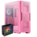 KIT XPG STARKER AIR RGB, ATX ,2 Ventiladores, Cristal Templado, Rosa - STARKERAIR-PKCUS + FUENTE DE PODER Thermaltake Smart RGB 600W 80 PLUS White PS-SPR-0600NHFAWU-1