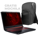Laptop Acer Nitro 5 Intel i5 -10300H, 15.6", 8GB , SSD 256GB, GTX1650 + Gratis Mochila Fidenza NEGRO