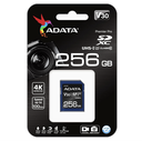 MEMORIA SD 256GB ADATA Premier Pro - Tarjeta de memoria SD V30S SDXC UHS-I U3 V30 Clase 10 Full HD y 4K UHD SDASDX256GUI3V30S-R